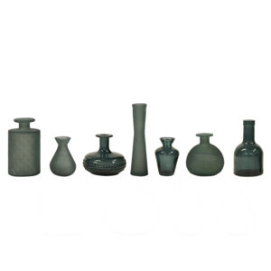 Bilbao Recycled Glass Vases Set of 7